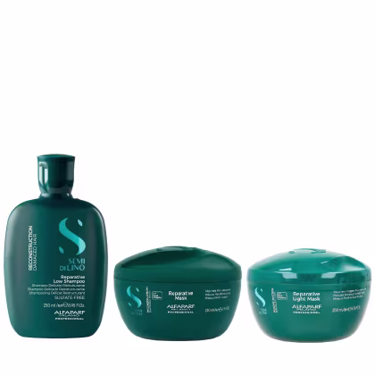 Imagem do produto Kit Alfaparf Semi Di Lino Reconstruction - Shampoo 250ml + Máscara 200ml + Máscara Suave 200ml