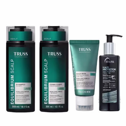 Imagem do produto Kit Truss Equilibrium Scalp - Shampoo 300ml + Condicionador 300ml + Máscara 150g + Hair Protector 250ml