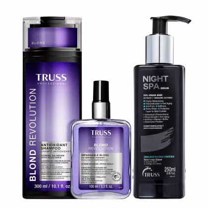 Imagem do produto Kit Truss Blond Revolution - Shampoo 300ml + Finalizador 100ml + Night Spa 250ml