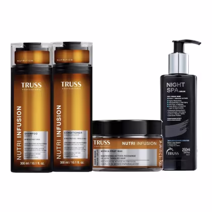 Imagem do produto Kit Truss Nutri Infusion - Shampoo 300ml + Condicionador 300ml + Máscara 180g + Night Spa 250ml