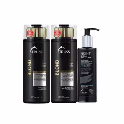 Imagem do produto Kit Truss Blond Shampoo 300ml + Condicionador 300ml + Night Spa 250ml
