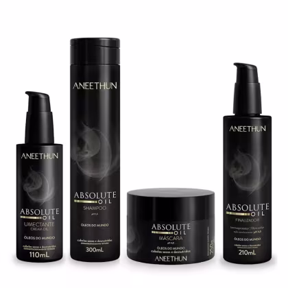 Imagem do produto Kit Aneethun Absolute Oil - Shampoo 300ml + Máscara 250g + Finalizador 210ml + Umectante 110ml