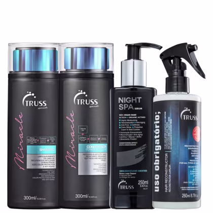 Imagem do produto Kit Truss Miracle - Shampoo 300ml + Condicionador 300ml + Frizz Zero 260ml + Night Spa 250ml