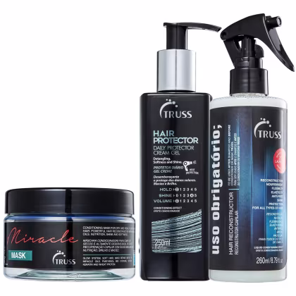 Imagem do produto Kit Truss Miracle - Máscara 180g + Uso Obrigatório 260ml + Hair Protector 250ml