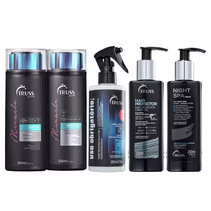 Imagem do produto Kit Truss Miracle Shampoo + Condicionador + Uso Obrigatório + Hair Protector + Night Spa