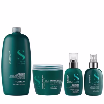 Imagem do produto Kit Alfaparf SDL Reconstruction - Shampoo 1L + Máscara Suave 500ml +  Fluído 125ml  + Creme 125ml + 3x Ampola 13ml