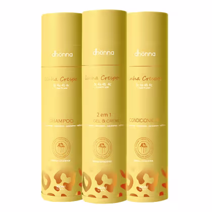 Imagem do produto Trio Crespos Gel Creme, Shampoo e Condicionador - Dhonna | Trio Ideal para Crespos Definidos e Hidratados