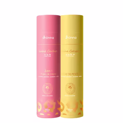 Imagem do produto Duo Mix Creme de Pentear Crespos e Gel Creme Cachos 300mL - Dhonna | O Combo Perfeito para Fios Definidos
