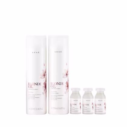 Imagem do produto Kit Braé Blonde Oil By Ana Paula Siebert - Shampoo 250ml + Condicionador 250ml + 3x Ampola 13ml 