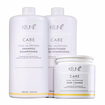 Imagem do produto Kit Keune Care Vital Nutrition - Shampoo 1L + Máscara 500ml + Satin oil 95ml