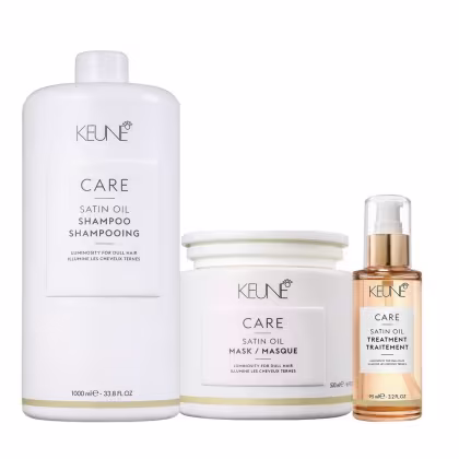 Imagem do produto Kit Keune Care Satin Oil - Shampoo 1L + Máscara 500ml + Óleo 95ml