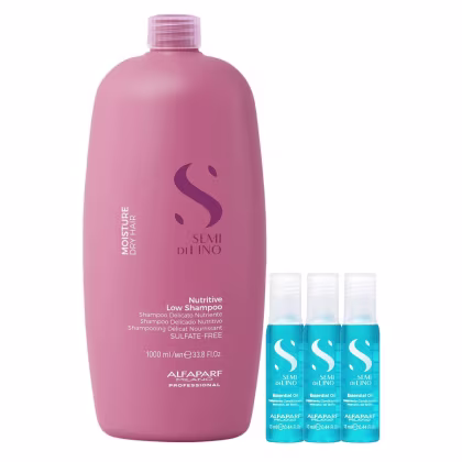 Imagem do produto Kit Alfaparf Semi Di Lino Moisture -  Shampoo 1L +  3x Ampola 13ml