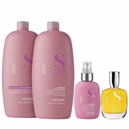 Imagem do produto Kit Alfaparf Semi Di Lino Moisture -  Shampoo 1L + Leave in Condicionador 1L + Fluído 125ml + Cristalli 50ml