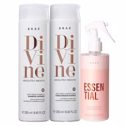 Imagem do produto Kit Braé Divine - Shampoo 250ml + Condicionador 250ml + Fluído Reparador 260ml