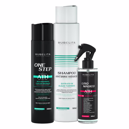 Imagem do produto Kit Realinhamento One Step 300ml + Shampoo Antirresíduo + Spray Liso Mágico