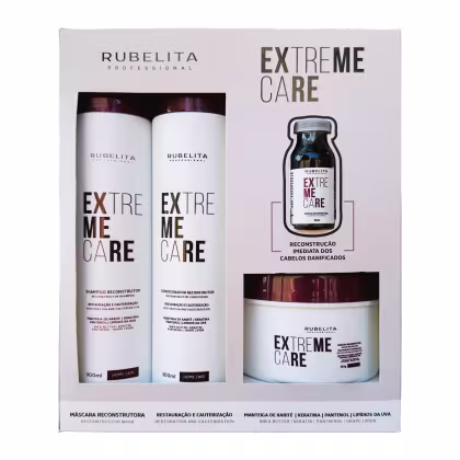 Imagem do produto Kit Completo Extreme Care Reconstrução Capilar Rubelita Professional