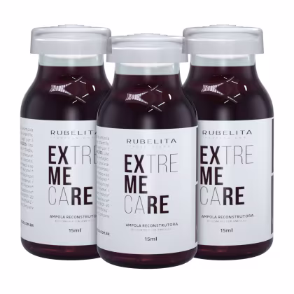 Imagem do produto Kit 3 Ampolas Extreme Care Reconstrução Capilar 15ml Rubelita Professional
