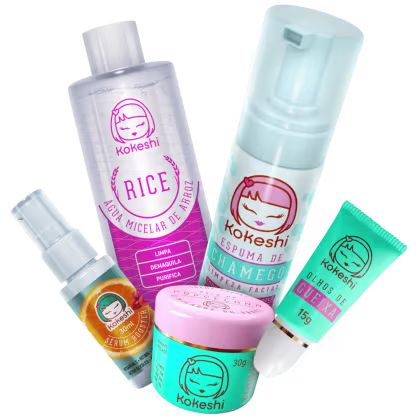 Imagem do produto Kit Skincare 5 Produtos Skincare Kokeshi Limpeza Hidratação