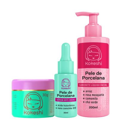 Imagem do produto Kit Rotina Kokeshi Pele Porcelana Sabonete Sérum Anti-idade