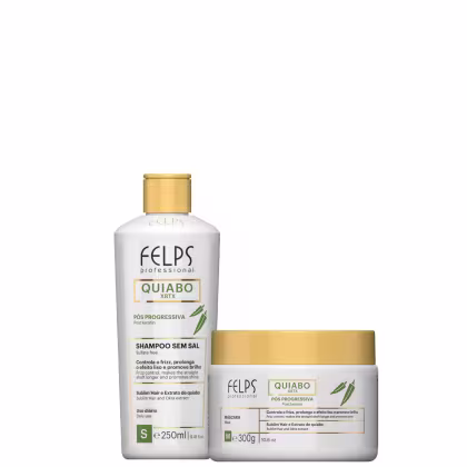 Imagem do produto Kit Felps Professional Quiabo XBTX Pós Progressiva - Shampoo 250ml + Máscara 300g