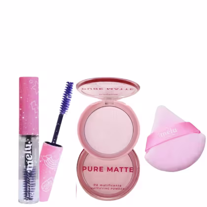 Imagem do produto Trio Gel Sobrancelhas Melu Pó Matificante Esponja Fluffy Puff