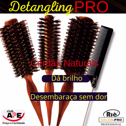 Imagem do produto RIÈ SALON-PRO KIT 3 ESC PROF  DETANGLING 47, 57, 64 MM + PENTE RIE SALON PRO