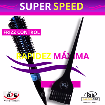 Imagem do produto RIÈ SALON-PRO KIT 1 ESC PROF  SUPER SPEED  64  MM  + PINCEL RIE SALON PRO