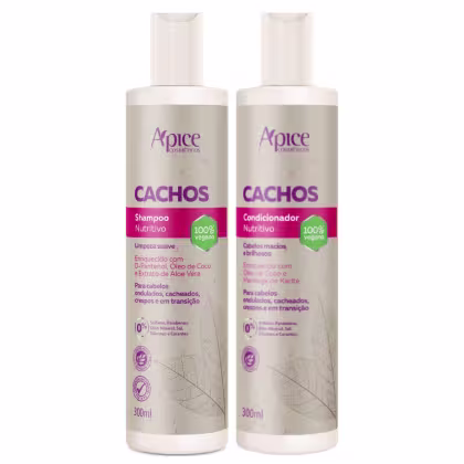Imagem do produto Kit Apse Cachos Shampoo e Condicionador Nutritivo Limpeza Suave Hidratação Capilar 300ml