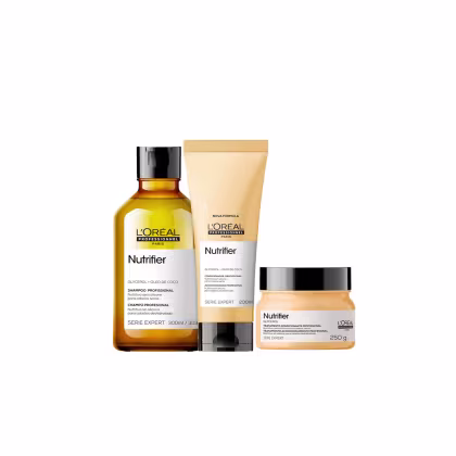 Imagem do produto Kit Nutrifier Shampoo, Condicionador e Máscara - Loreal