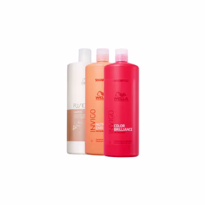 Imagem do produto Kit Shampoo Fusion, Color Brilliance e Nutri Enrich Wella 1L