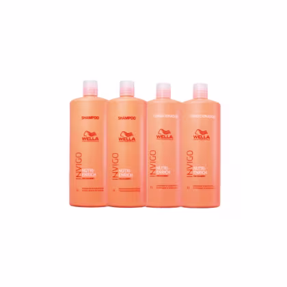 Kit Wella Professionals Invigo Nutri-Enrich Salon Four, 4 produtos.