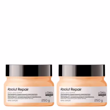 Imagem do produto KIT L'ORÉAL PROFESSIONNEL SERIE EXPERT ABSOLUT REPAIR GOLD QUINOA MÁSCARA DE REPARAÇÃO 250G  2 UNID