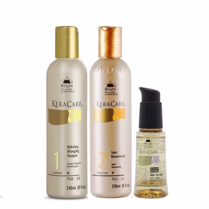 Imagem do produto Kit Avlon KeraCare - Shampoo Hydrating 240ml + Super Reconstrutor 240ml + Silken Seal 60ml