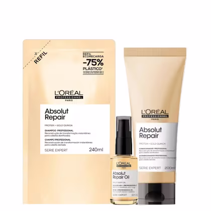 Imagem do produto Kit L'Oréal Absolut Repair Gold Quinoa + Protein Trio Indispensável (3 Produtos)