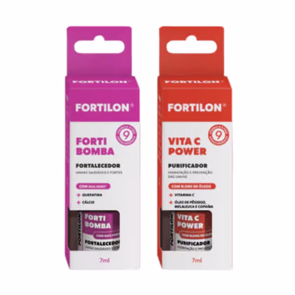 Imagem do produto Fortilon Kit Tratamento de Unhas Fortalecedor - Forti Bomba + Vita C (2 produtos)