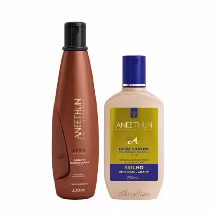 Imagem do produto Kit Aneethun Kera System - Shampoo 300ml + Creme de Silicone 250ml
