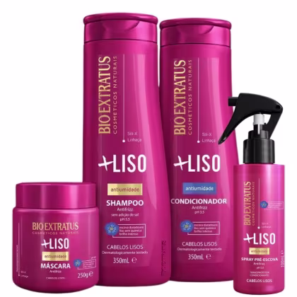 Imagem do produto Kit Bio Extratus Mais Liso Pós Progressiva Hidrat 4 Produtos