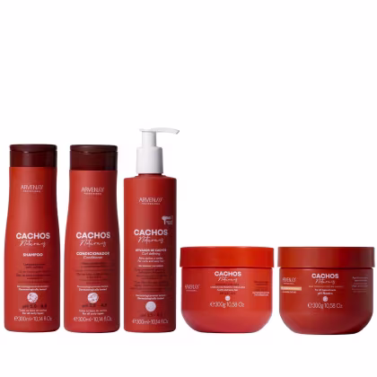Imagem do produto Kit Arvensis Cachos Naturais - Shampoo & Condicionador 300ml + Ativador 300ml + Máscara 300g + Geleia Suave 300g
