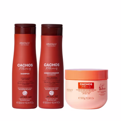 Imagem do produto Kit Arvensis Cachos Naturais - Shampoo & Condicionador 300ml + Máscara Light 2x1 300g