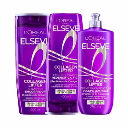 Imagem do produto Kit Elseve Collagen Lifter Shampoo + Condicionador + Creme de Pentear 400ml