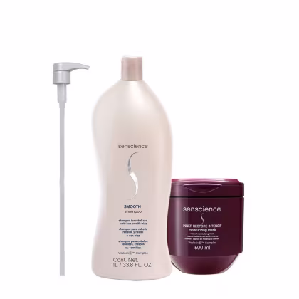 Imagem do produto Kit Senscience Smooth - Shampoo 1L + Inner Restore Intensif  500ml + Válvula Pump