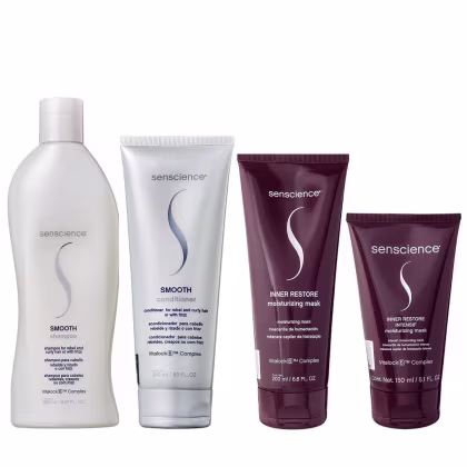 Imagem do produto Kit Senscience Smooth - Shampoo 280ml & Condicionador 240ml + Inner Restore Deep 200ml + Inner Restore Intensif 150ml