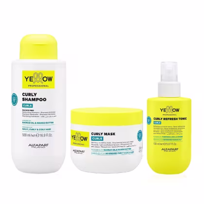 Imagem do produto Kit Yellow Curls - Shampoo 500ml + Máscara 300ml + Refresh Tonic 150ml