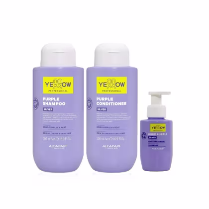 Imagem do produto Kit Yellow Purple Silver - Shampoo & Condicionador 500ml + Pure Sérum 100ml