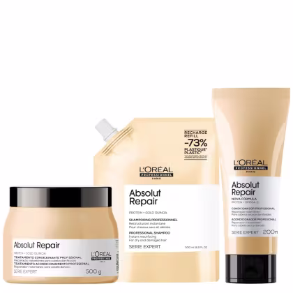 Imagem do produto Trio L'Oréal Absolut Repair Protein + Omega-9 Professionnel Salão (3 Produtos)