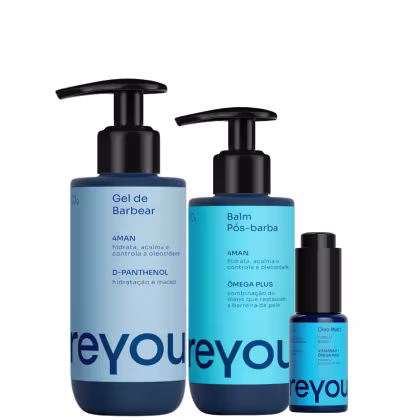 Imagem do produto Kit Reyou Gel para Barbear 100g + Balm Pós-Barba 120g + Óleo Pós Barba 30ml