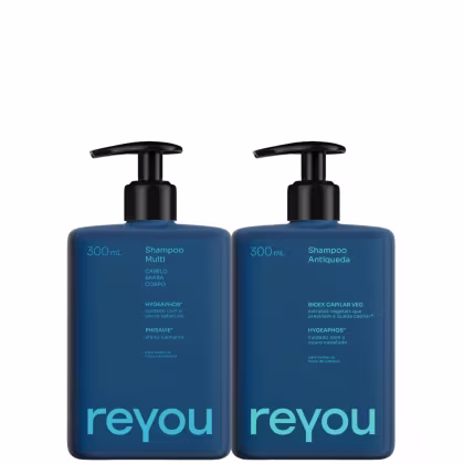 Imagem do produto Kit Reyou - Shampoo Multi 300ml + Shampoo Antiqueda 300ml