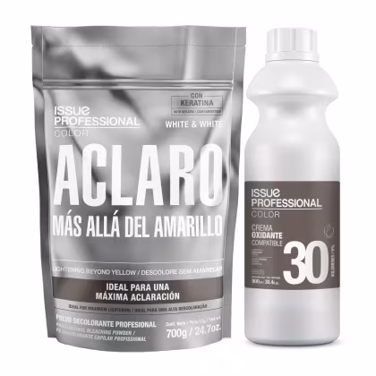 Imagem do produto Kit Issue Professional Color White & White Pó Descolorante 700g + Oxidante 30 Volumes 900ml