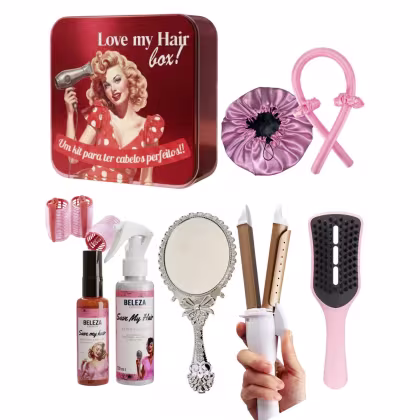 Imagem do produto Kit acessórios Love My Hair Beleza Express vermelho cereja