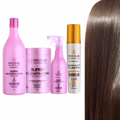 Imagem do produto Kit Super Reconstrução Capilar Profissional 1Kg + Fluído Pré Escova DYUSAR